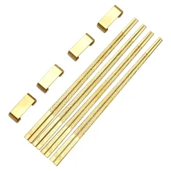 Vargen & Thor Kito Chopsticks 4-pack, brass Gold-coloured Best
