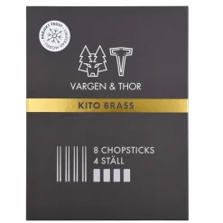 Vargen & Thor Kito Chopsticks 4-pack, brass Gold-coloured Best
