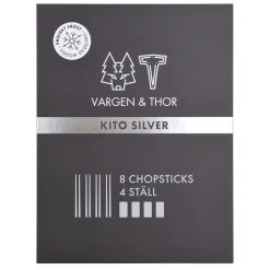 Vargen & Thor Kito Chopsticks 4-pack, Silver Silver-coloured Online