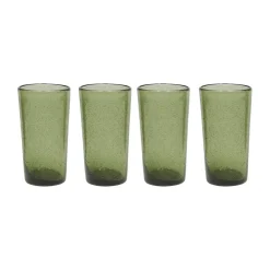 OYOY Kuki highball glass 4-pack, Green Clearance