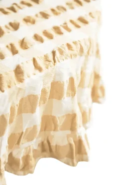 Boel & Jan Kullavik tablecloth Ø170 cm, Yellow-white YellowWhite