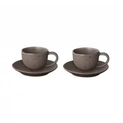 Blomus Kumi espresso cup with saucer 6 cl 2-pack, Espresso Brown Best