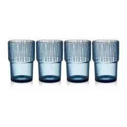Bitz Kusintha café glass 38 cl 4-pack, Blue New