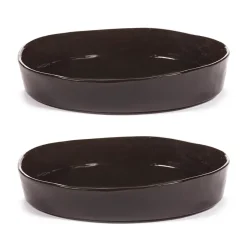 Serax La Mère deep plate M Ø23 cm 2-pack, Dark Brown Best