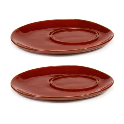 Serax La Mère saucer for coffee cup Ø14.5 cm 2-pack, Venetian Red New