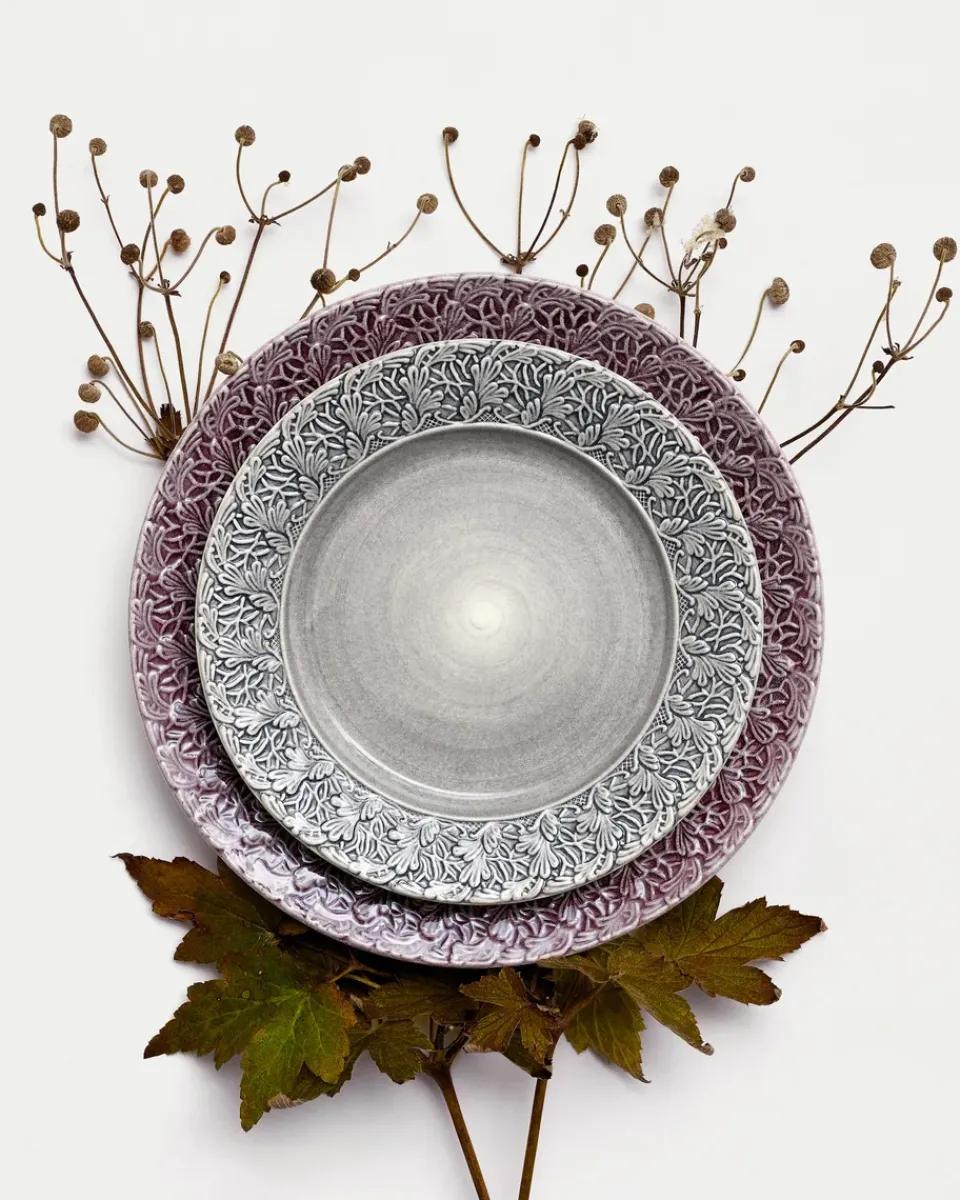 Mateus Lace plate 25 cm, Grey