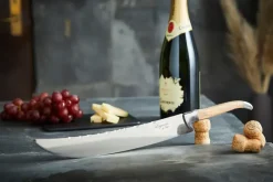 Hâws Laguiole By champagne saber 27 cm, Olive wood-stainless steel BrownSilver-coloured