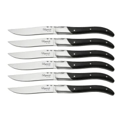 Hâws Laguiole By grilling fork 6-pack, Black Wood BlackSilver-coloured Discount