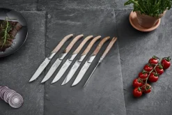 Hâws Laguiole By grilling fork 6-pack, Oak BrownSilver-coloured Best