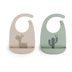 Done by deer Lalee Bib 2-Pack, Sand green BeigeGreen Sale