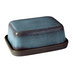 Villeroy & Boch Lave butter dish 14.5x11.5 cm, Lave glace Blue Hot