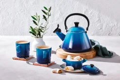 Le Creuset Kone kettle with whistle, Azure Blue Best