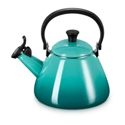 Le Creuset Kone kettle with whistle, Bleu Riviera Blue Clearance