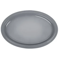 Le Creuset Signature large serving plate 46 cm, Mist gray Grey New