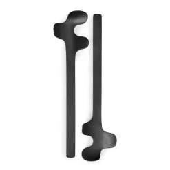 Born In Sweden Leaf salad servers, Brushed Black New