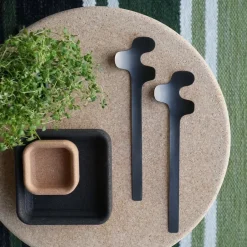 Born In Sweden Leaf salad servers, Brushed Black New