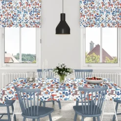 Arvidssons Textil Leksand oilcloth, Blue-orange Multi Clearance