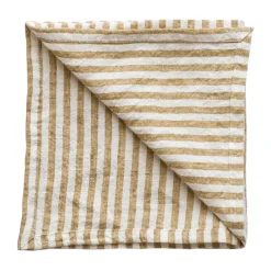 Tell Me More Leon fabric napkin 45x45 cm, Spice WhiteOrange Discount