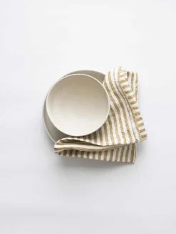 Tell Me More Leon fabric napkin 45x45 cm, Spice WhiteOrange Discount