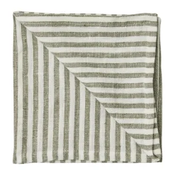 Tell Me More Leon fabric napkin 45x45 cm, Seagrass WhiteGreen Hot