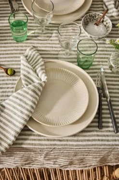 Tell Me More Leon tablecloth 175x175 cm, Seagrass WhiteGreen Outlet