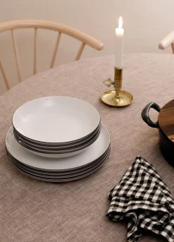 Seltmann Weiden Lido black line service set 12 pieces, with black edge White Outlet