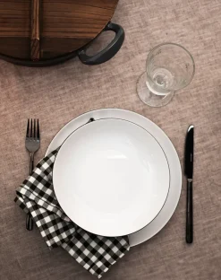 Seltmann Weiden Lido black line service set 12 pieces, with black edge White Outlet
