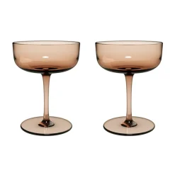 Villeroy & Boch Like champagne glass coupe 10 cl 2-pack, Clay Brown New