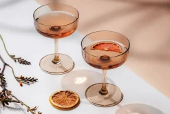 Villeroy & Boch Like champagne glass coupe 10 cl 2-pack, Clay Brown New