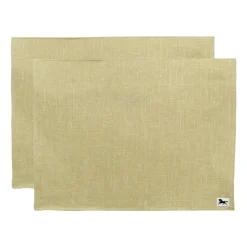 Almedahls Linen placemat 34x45 cm 2-pack, Olive Green Sale