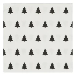 Scandi Essentials Linen trees serviette 33x33 cm 20-pack, black- White Discount
