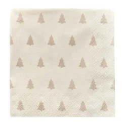 Scandi Essentials Linen trees serviette 33x33 cm 20-pack, sand Beige Best