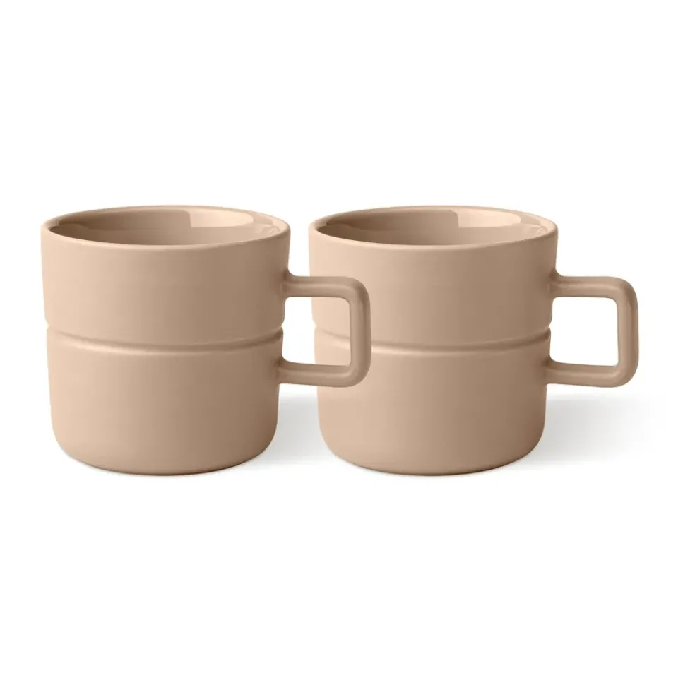 NJRD Lines mug 30 cl 2-pack, Beige Sale