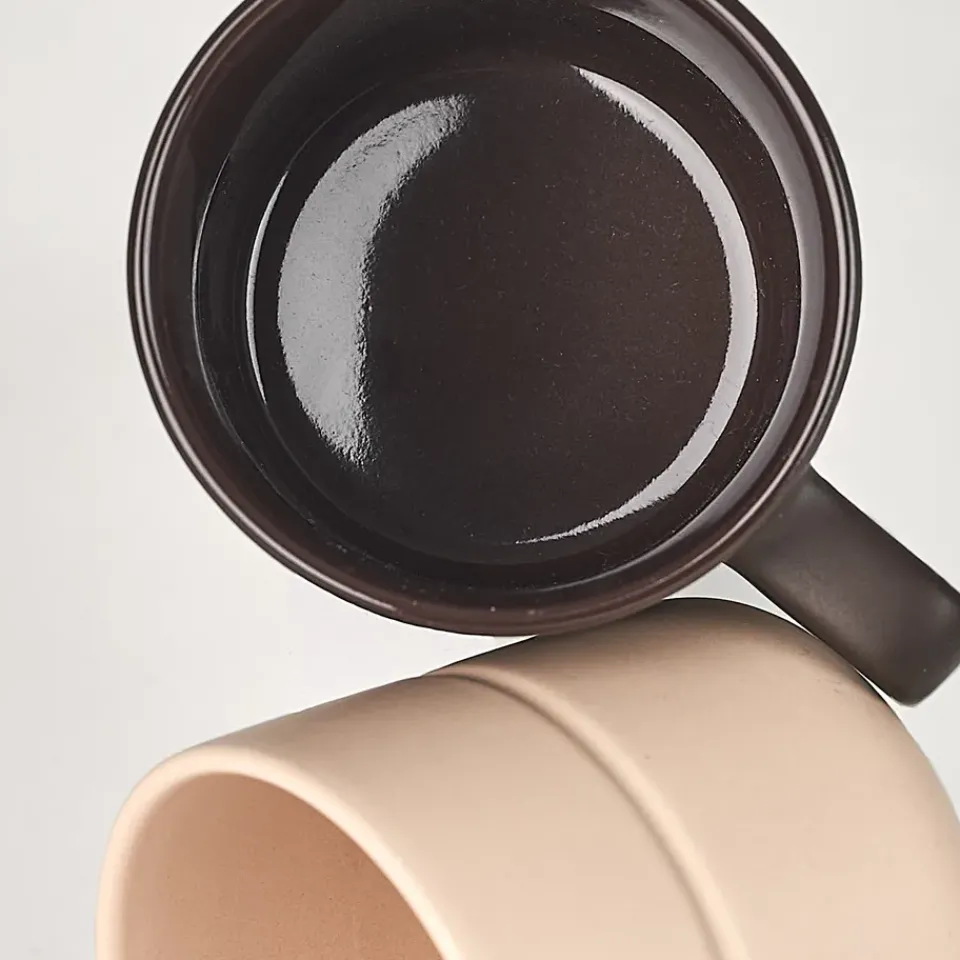 NJRD Lines mug 30 cl 2-pack, Beige Sale
