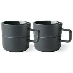 NJRD Lines mug 50 cl 2-pack, dark Grey Discount