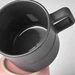 NJRD Lines mug 30 cl 2-pack, dark Grey Best