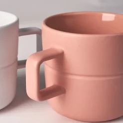 NJRD Lines mug 50 cl 2-pack, Pink