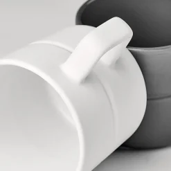 NJRD Lines mug 30 cl 2-pack, White Discount
