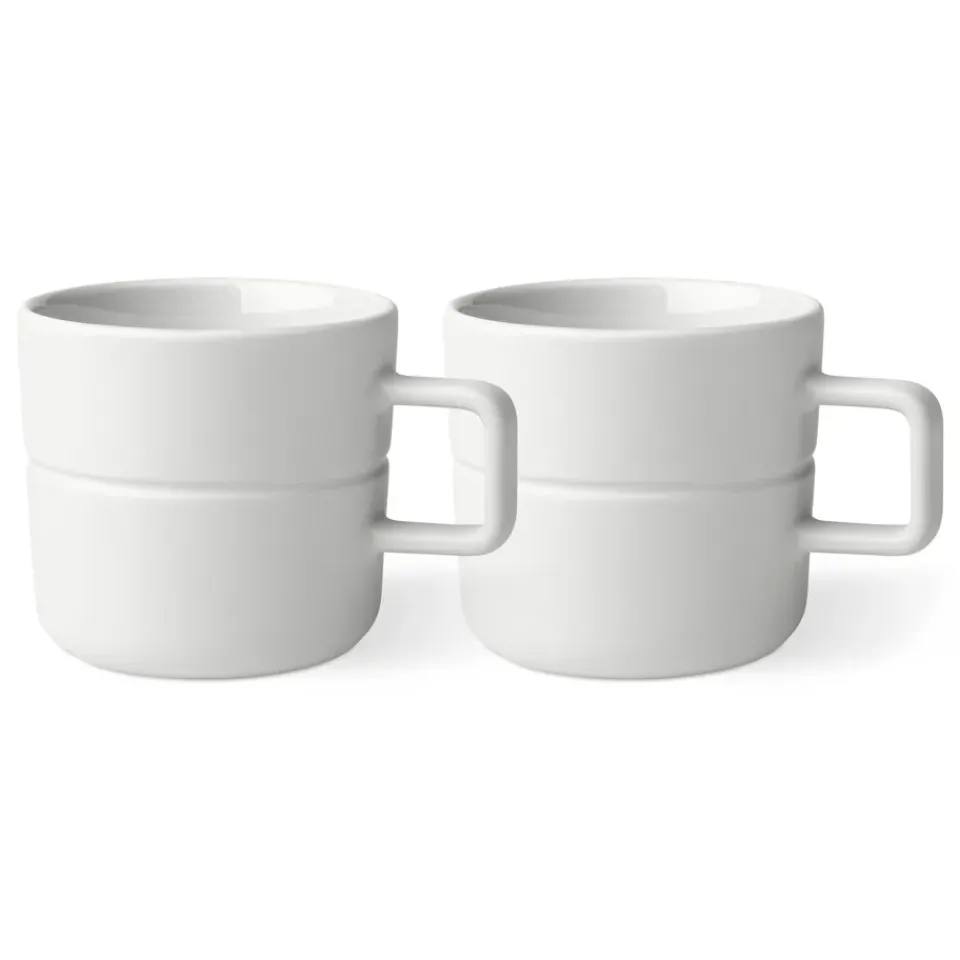 NJRD Lines mug 50 cl 2-pack, White Clearance