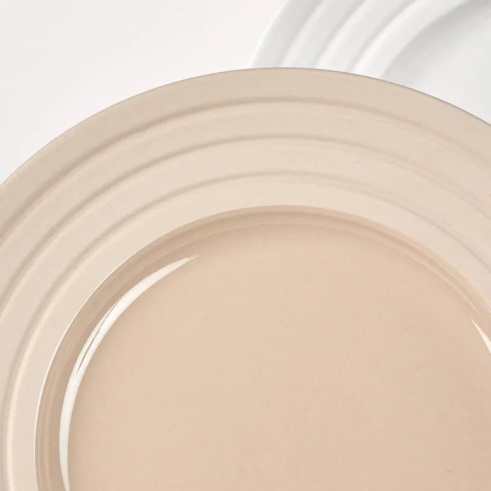 NJRD Lines plate Ø27 cm 6-pack, Beige Outlet