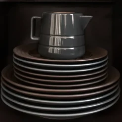 NJRD Lines plate Ø27 cm 6-pack, Brown Online
