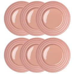 NJRD Lines plate Ø27 cm 6-pack, Pink Hot