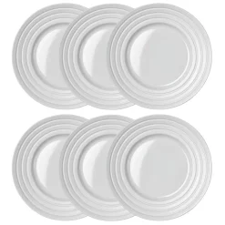 NJRD Lines plate Ø27 cm 6-pack, White
