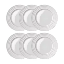 NJRD Lines small plate Ø21 cm 6-pack, White Clearance