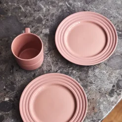 NJRD Lines small plate Ø21 cm 6-pack, Pink Hot
