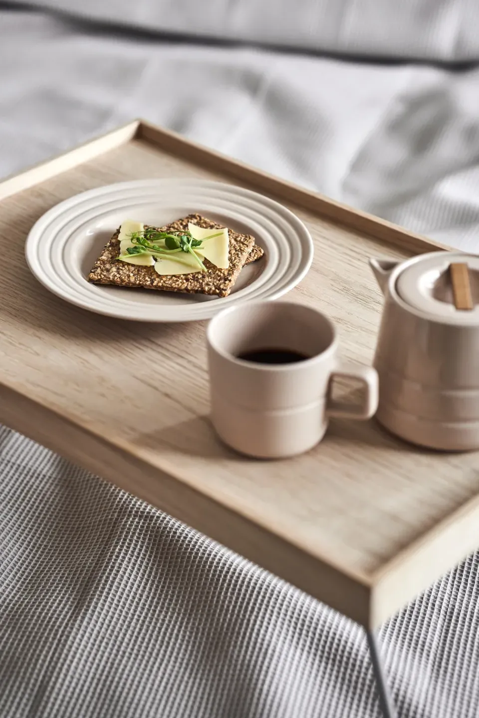 NJRD Lines small plate Ø21 cm 6-pack, Beige Best