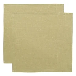 Almedahls Linne napkin 45x45 cm 2-pack, Light oliv Green Discount
