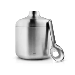 Eva Solo Liquid lounge ice bucket with spoon 1.4 l, Brushed steel Silver-coloured New