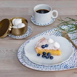 Åry Home Little Dot coaster, 4-pack Blue Sale