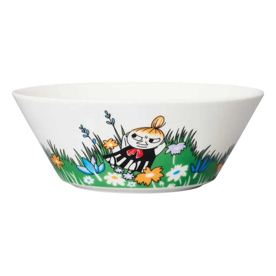 Moomin Arabia Little My and meadow Moomin bowl, White- Multi New